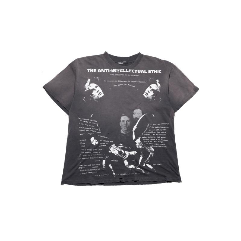 Letter printing retro portrait American tide brand loose men's and women's casual short-sleeved T-shirt tide
