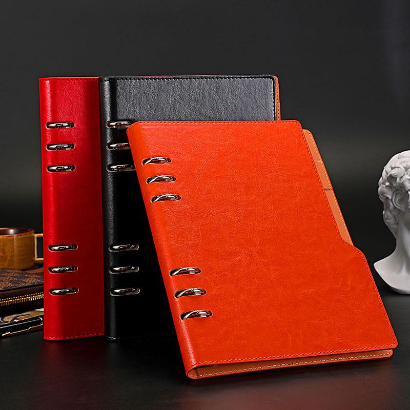 A5 Hollow-Out Loose-Leaf PU Notebook with Custom Logo Option