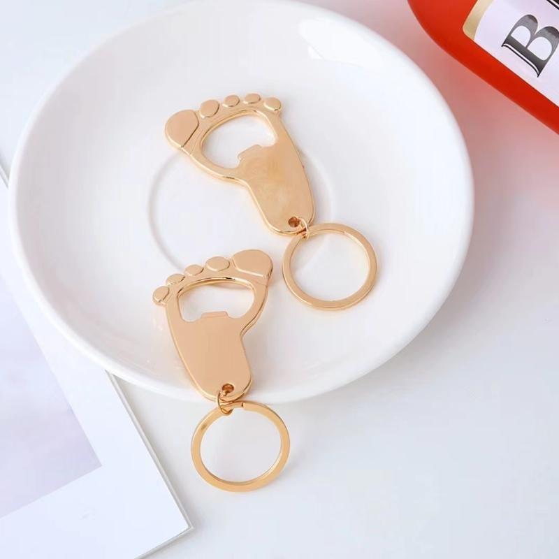 Best Sale Creative Foot Shape Bottle Opener Key Ring Chain Keyring Keychain Beer Bar Tool Accessories Gift Gift for Men and Women