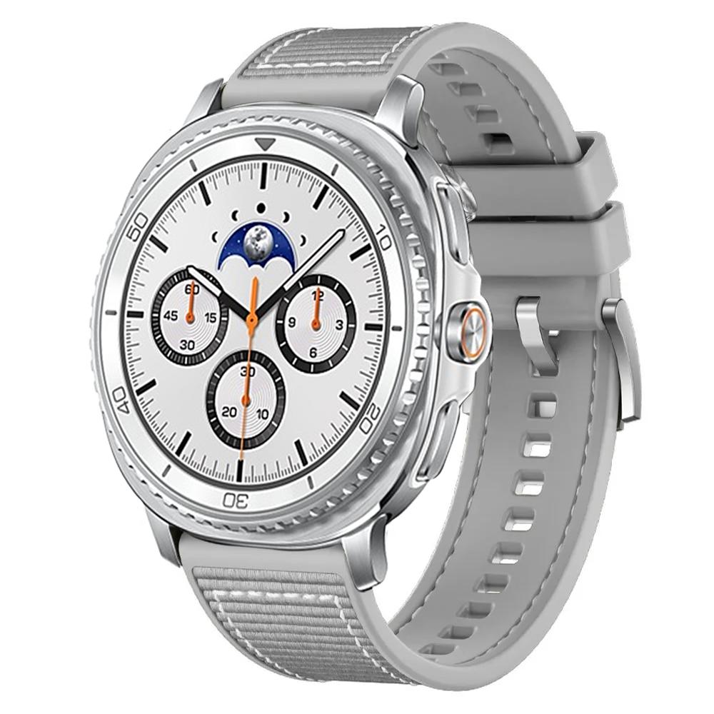 Nylon+Silikon-Armband für Samsung Galaxy Watch 8/8 Classic Armband 40mm 44mm Komposit-Armband correa Galaxy Watch Ultra 2025 47mm