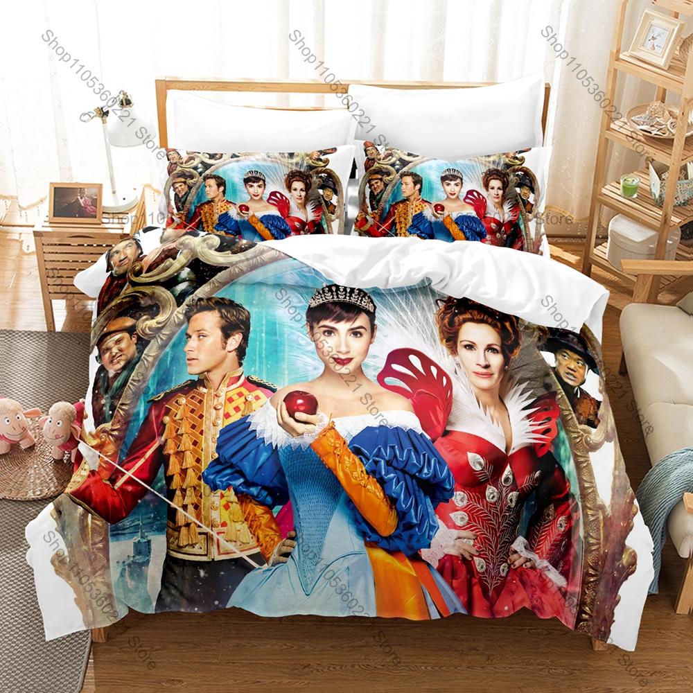 Vintage Mirror Mirror Movie Poster Duvet Cover Set 1 Quilt Cover 2 Pillowcases For Film Lovers