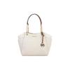 Geantă ToteMK Pratt cu Logo și Închidere cu Fermoar din Pânză Acoperită Geantă de Cumpărături Geantă de Umăr Crossbody Geantă Mare Femei Tote 35S4GTVT3B-VANILLA