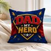 Fathers Day Dad Cushion Cover Natural Breathable Durable Linen Printed Decor Pillow Case Sofa Bedroom