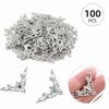 100 Pcs Vintage Openwork Design Decorative Corner Covers  Handmade Ornament Making