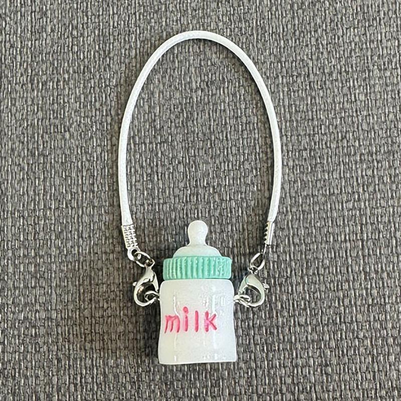 Creative  Miniature Water Cup Pendant Charms For Doll Neck Decoration Cute Mini Milk Bottle Model Plush Doll Accessories