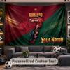 Wandtapijt met aangepaste naam Cristiano Ronaldo patroon Gepersonaliseerde bedrukte stof Wanddecoratie