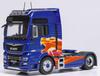 Kokusai Boeki MAN TGX XXL D38 Niebieski Metalowy Miniaturowy Samochodzik TR235 (IXO MODELE) 1/43