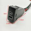 Car Charger Quick Charging Socket QC3.0 USB PD Phone Charge Adapter Socket for Toyota FJ Cruiser Prado LC120 Accessories