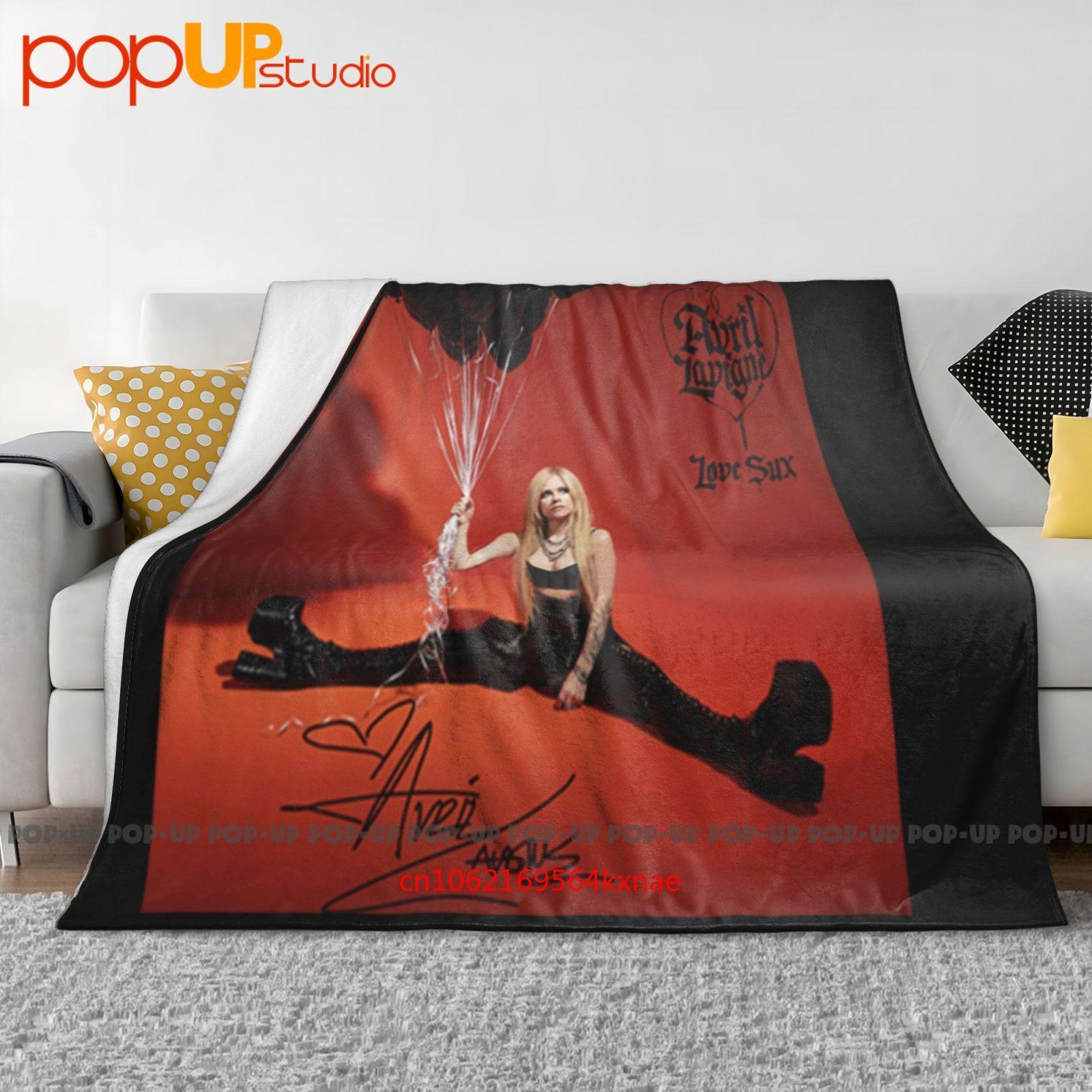 Avril Lavigne Love Sux Album Cover Signed Ultra-Soft Blanket Quilt Winter Sofa Cover Bed Covers 30x40in