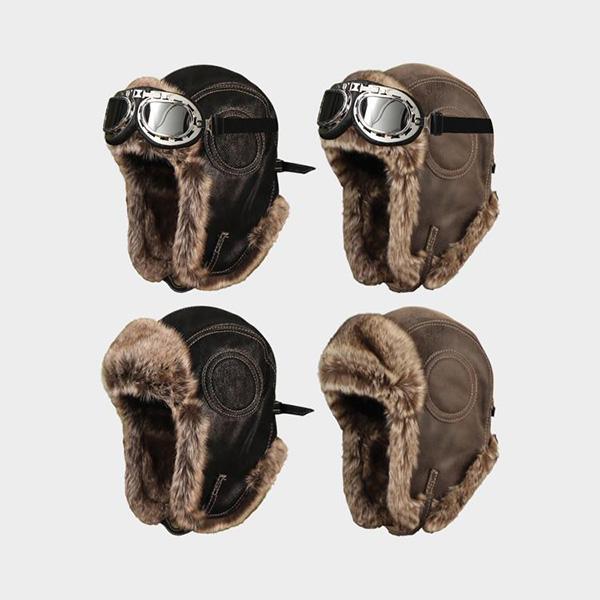 WTEMPO Men's Women's Winter Thickened Warm Bomber Hats Cold-proof Ear Protective Windproof Plush Pilot Hats