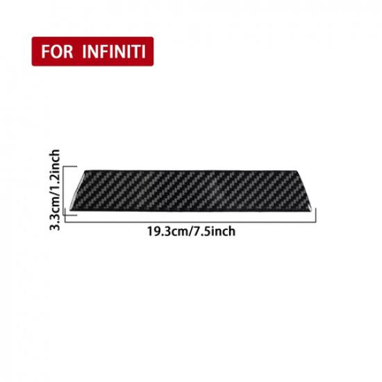 Real Carbon Fiber Navigation GPS Panel Lower Cover Trim For Infiniti Q50 2014-20