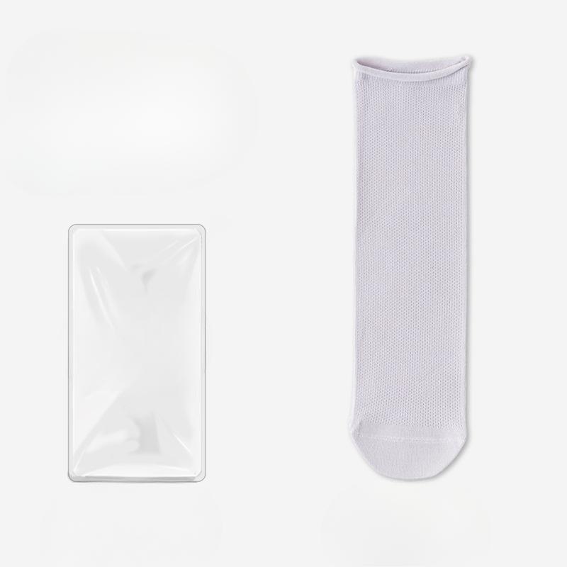 Spring Thin Mid-calf Socks for Women, Mesh Macaron Antibacterial Postpartum Socks, Rolled-up Socks, Pile Socks, Cotton Socks