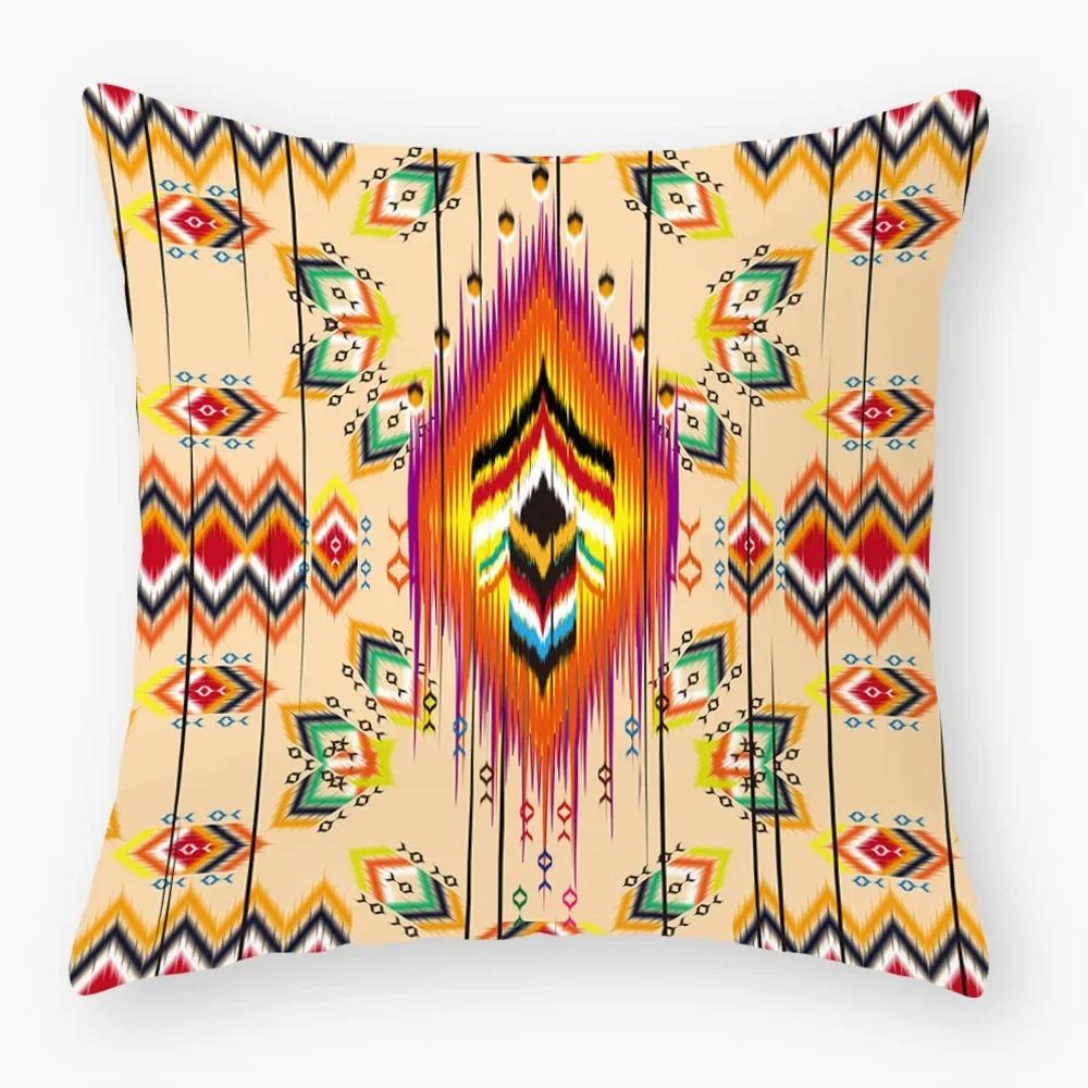 Housse de coussin nordique rétro géométrique, housse de coussin pour dossier, canapé