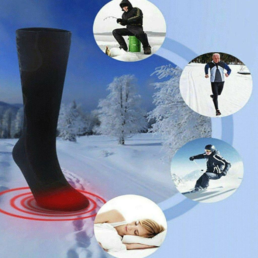 Unisex Electric Heated Socks Rechargeable Battery Power Foot Winter Warmer Socks