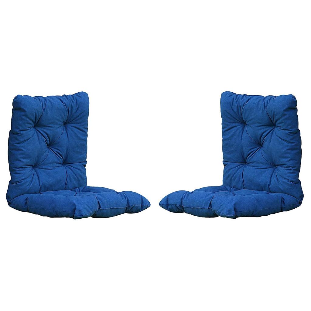 Outdoor Garden Reclining Chair Cushion Solid Color Soft Thicken Rocking Chair Seat Cushion Pad High Back Chairs Cushion NO Chair