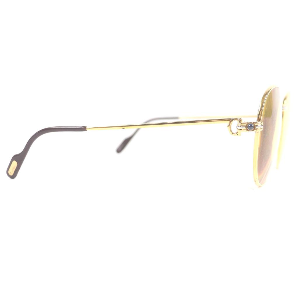 Cartier Glasses Trinity 2P Sapphire Gold Bordeaux Sapphire Mens Used