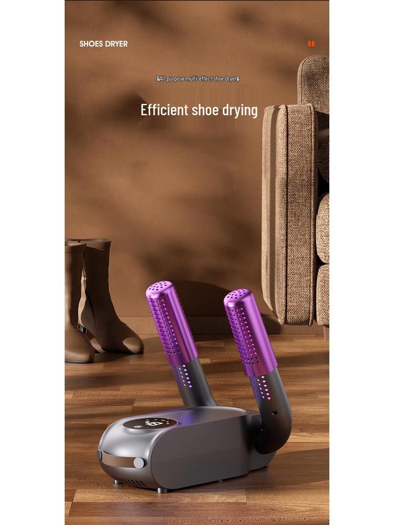 Compacte slimme schoenendroger met timer en opvouwbaar ontwerp