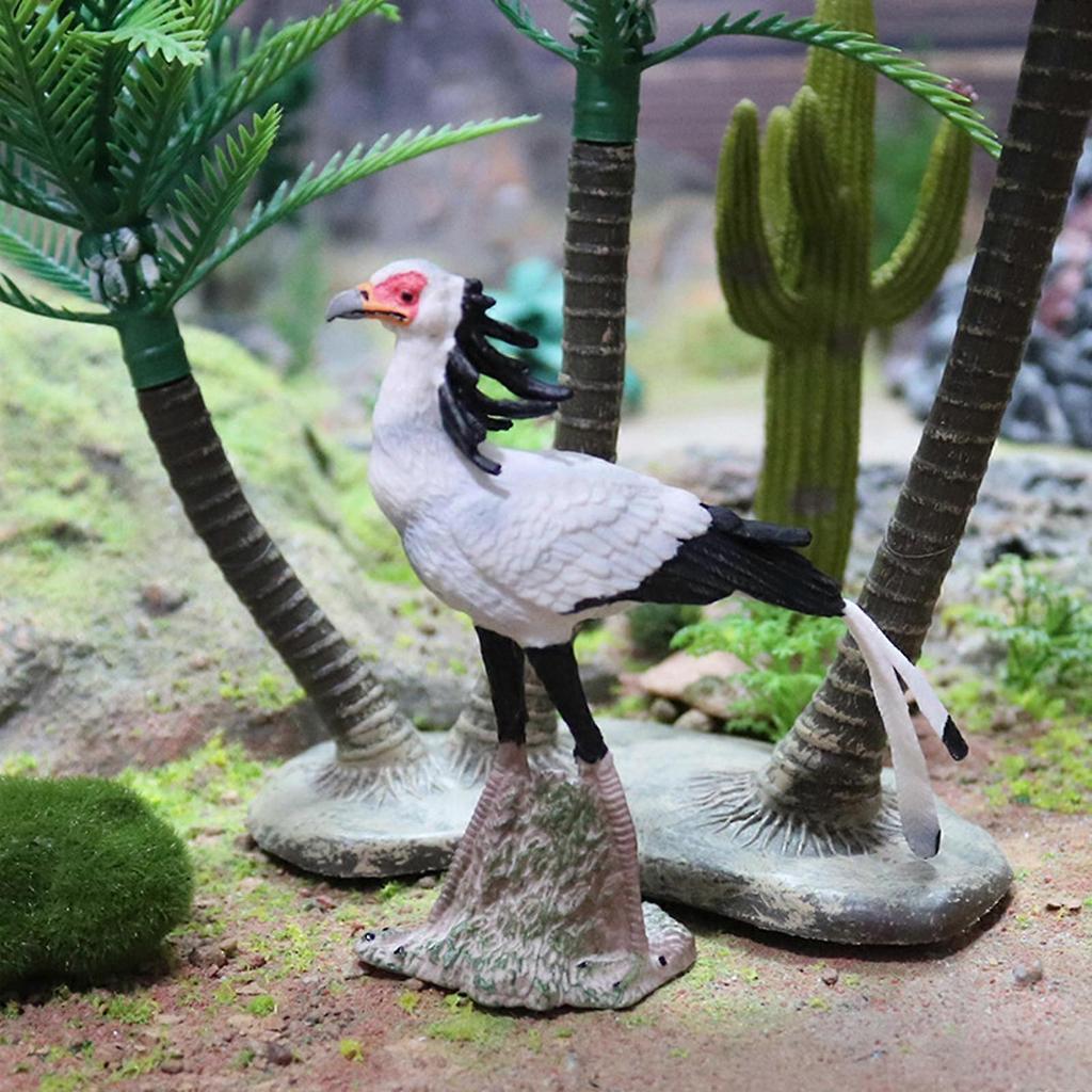 5xLifelike Secretary Bird Figures for Kids Toy Birthday Gift Party Supplies