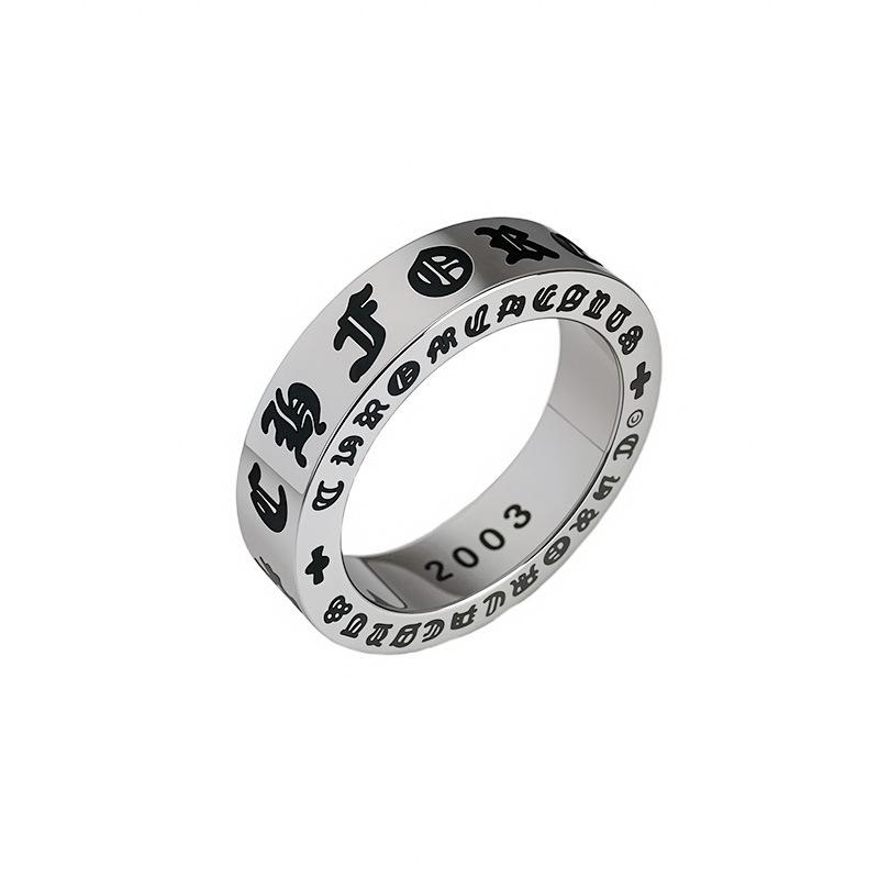 Cross-border Bramble Vine Woven Titanium Steel Ring - Hip Hop Style, Non-fading Niche Jewelry for Men