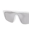 Burberry Solid Color Design Plate Frame Irregular Sunglasses Men's White