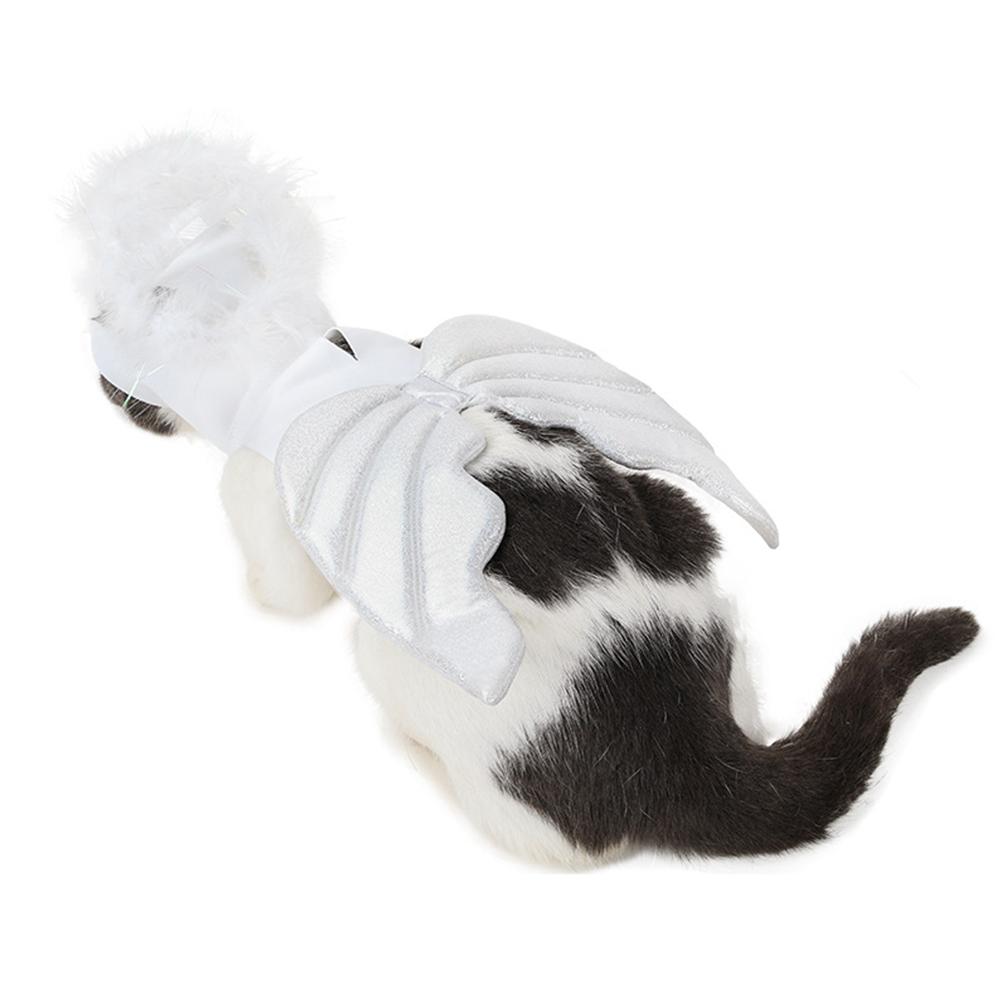Pet Dog Cat Halloween Costume, Angel Wings Shape Pet Costume, Pet Makeover Cosplay Costume Accessory Set For Christmas Festival Birthday Party