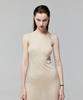 Lady Volume Cutting Halter Slim Knit Dress_Beige