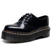 Gaten dikke zool kleine leren schoenen uad leer Martin laarzen voor dames, lage Britse ronde neus casual student muffin-zool korte laarzen