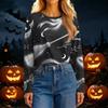 Women's Fashion Casual Long Sleeve Halloween Print Crewneck Top