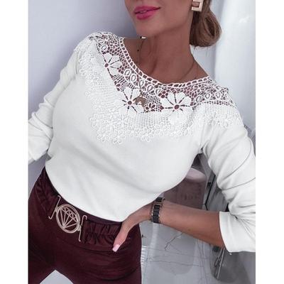Lace Patchwork Long Sleeve T-Shirt (2025)