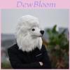 Poodle Costume Mask Latex Animal Dog Headgear For Halloween Party Photos