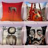 Pokrowiec na poduszkę S-Salvador D-Dali Art Pluszowy Materiał Miękki Dwustronnie Drukowany Sofa Ciepły Zimowy Domowy Prezent Pokrowiec na Poduszkę