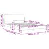 VidaXL Cadre de Lit avec Tête de Lit, Lit Rembourré avec Sommier à Lattes, Lit Double avec Pied Chambre à Coucher, Blanc 373199