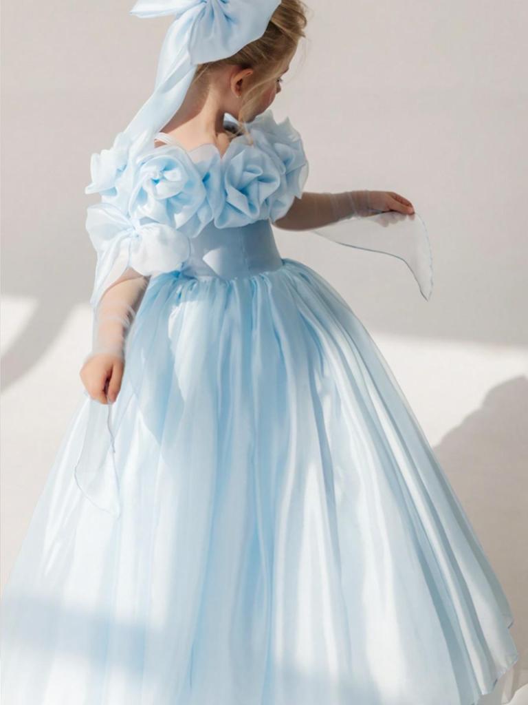 New Girls' Formal Princess Dresses: Cinderella Puffy Skirts & Floral Designs