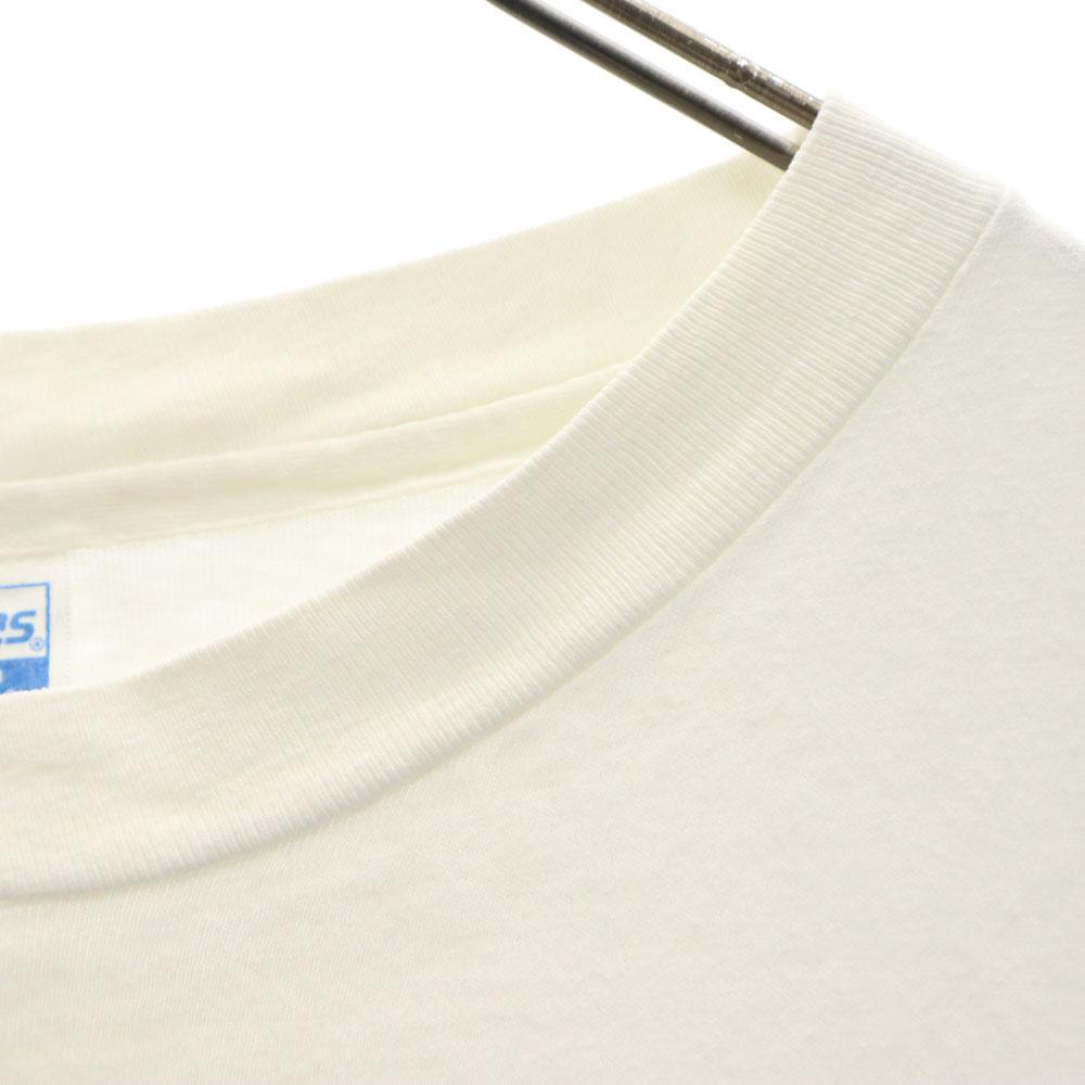 Hanes 80s Made in USA College Print Short sleeve Single stitch T-shirt Men's Used