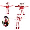 New Christmas Decorative Knitted Fabric Long Leg Santa Claus Window Curtain Tieback Home Decoration