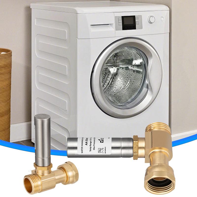 Water Hammer Arrestor Easy To Install High Temperature Brass Washing Machine for Laundry Room Washer Kitchen Hotel Laundry Pipe
