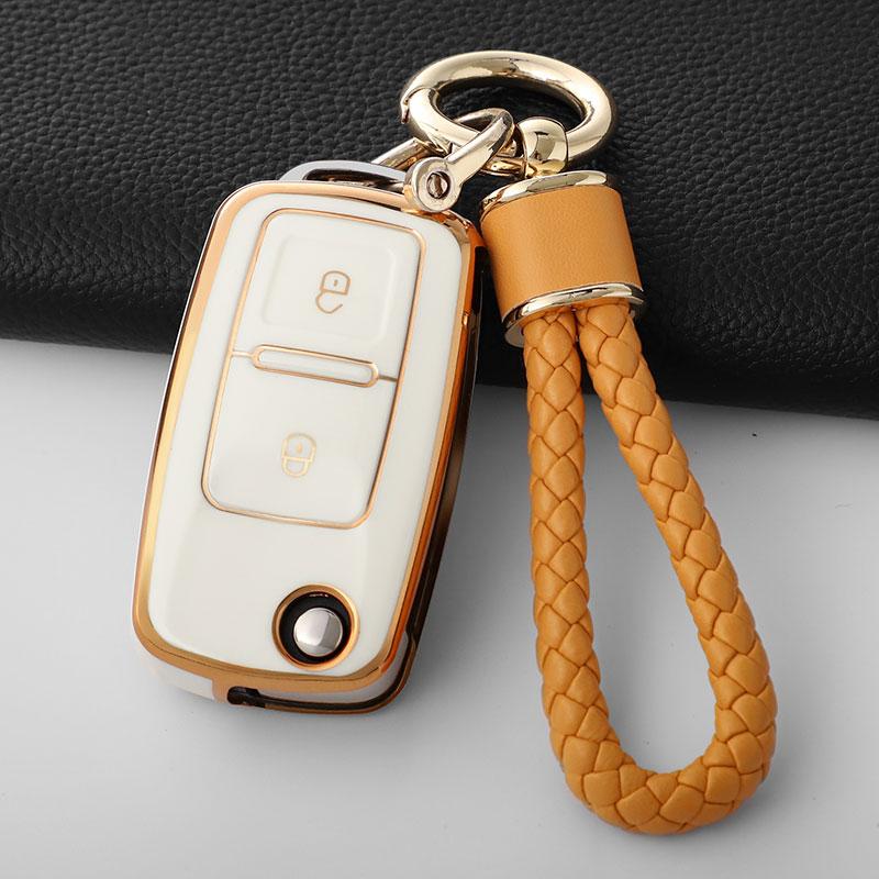 New Tpu Car Key Case Cover Shell For Vw Volkswagen Polo Tiguan Passat Golf Jetta Lavida Skoda Octavia 2 3 Button Accessories