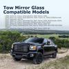 Towing Mirror Glass Fitss 1999-2018 For Chevy Silverado For GMC Sierra 1988-1998 For Chevy/For GMC C1500/K1500 Non-Heated Right Side Lower onvex