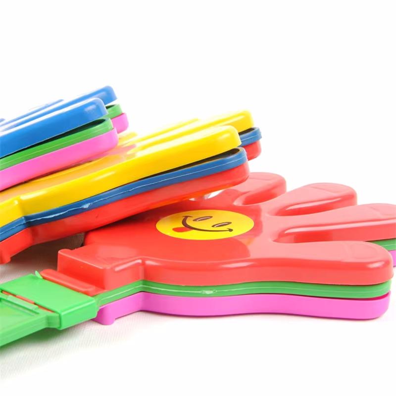 2Pcs Color Random Fashion Colorful Hand Clapper Props Children Palm Clap Cheering Birthday Gift Party Favors Clapping Toys