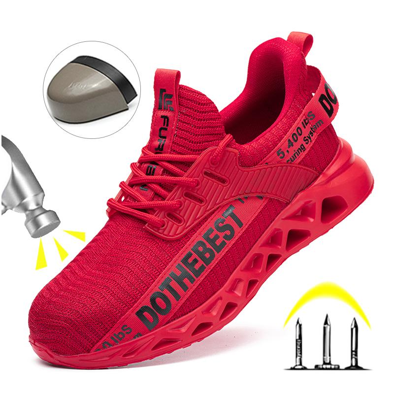 Scarpe antinfortunistiche antiperforazione con puntale in acciaio Scarpe da lavoro Uomo Donna Stivali da lavoro di sicurezza leggeri Traspiranti Scarpe di sicurezza sportive Unise