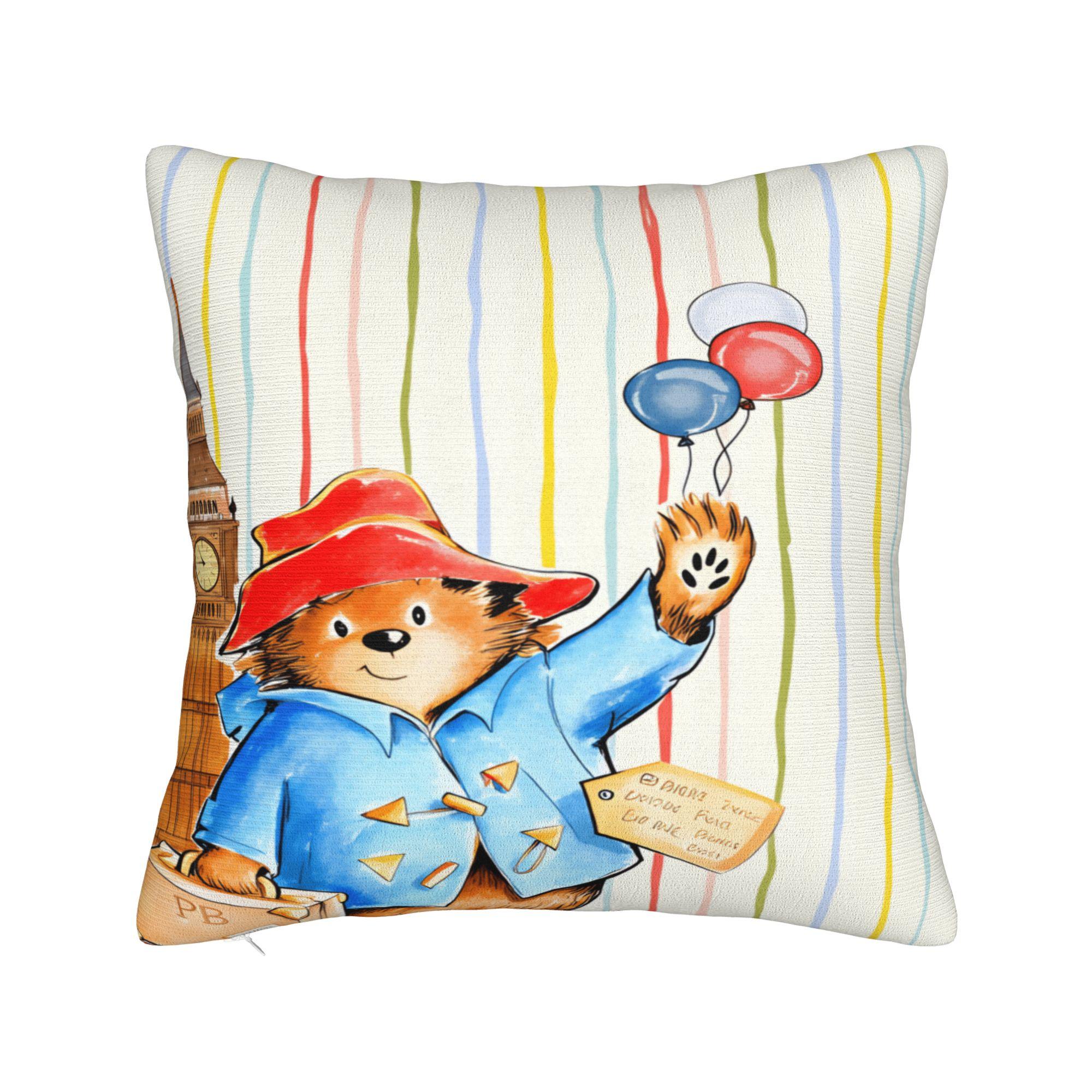 

Pillow Case Britain P-Paddington Comfy Pillow Cover For Sofa Home Decoration Fashion Pillowcases 12x12Inch