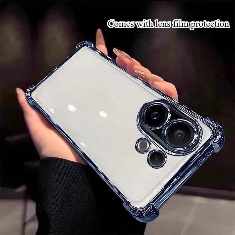 Case For Vivo V60 V 60 5G Plating Lens Protection Film Phone Cases Four Corners Anti-shock Protection Back Cover Bumper Carcase