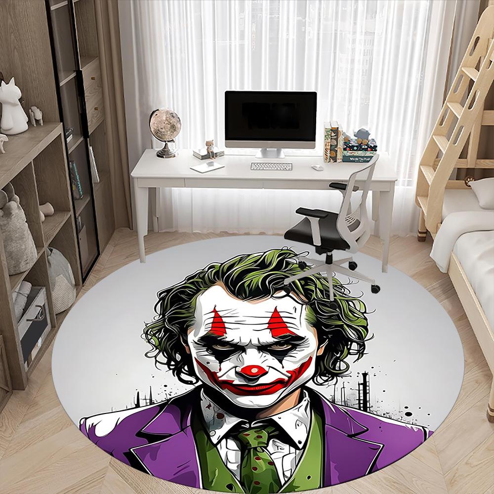 1pc Clown Costume Office Round Area Rug, Under Office Chairs Bedroom Living Room Home Decor, Room Deco, Available in Various Sizes