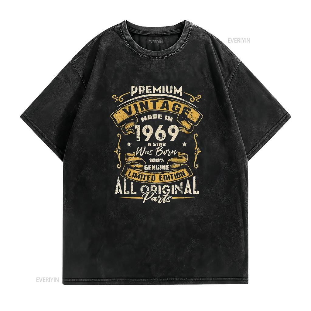 Unisexs Funny Shirt Vintage Made In 1969 A Star Was Born T Black Xl Vintage Washed Versatile Slightly Soft Graphic Unisex