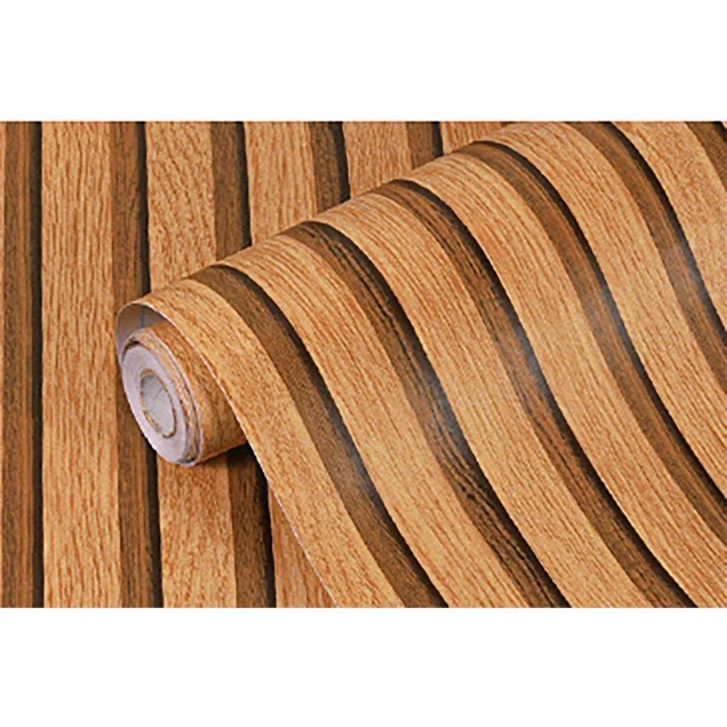 Decorative Waterproof Moisture-Proof Mildew Proof Modern Wallpaper Wood Grain Self-Adhesive Paper Suitable For Kitchen Walls Quality