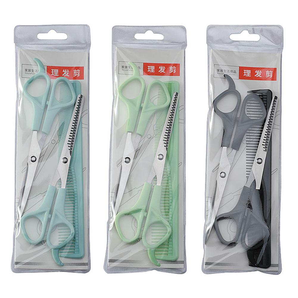 3pcs Household Hairdressing Thinning Shears Hair Cutting Flat Tooth Scissor Comb Set Barber Hair Styling Tools Hair Scissors