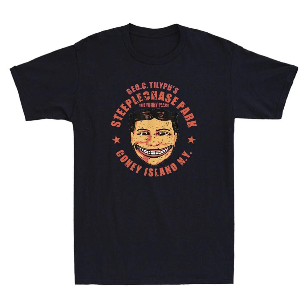 Steeplechase Park Coney Island Amusement Park Funny Graphic Retro Men s T-Shirt S