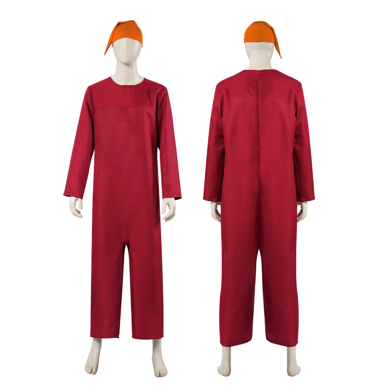 

Dwarves White Snow Red Set Live Stage Performance Costume Cosplay Costume Film S помаранчевий