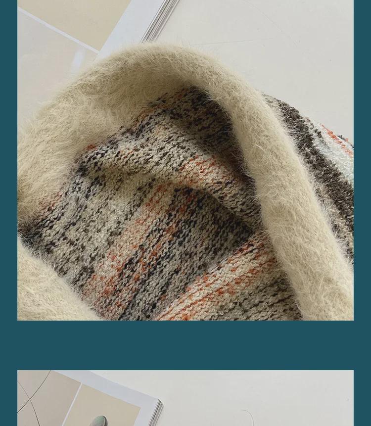 Women's Trendy Mixed Color Baotou Hat - Warm, All-Match Cold Protection for Large Head Circumference In Autumn & Winter