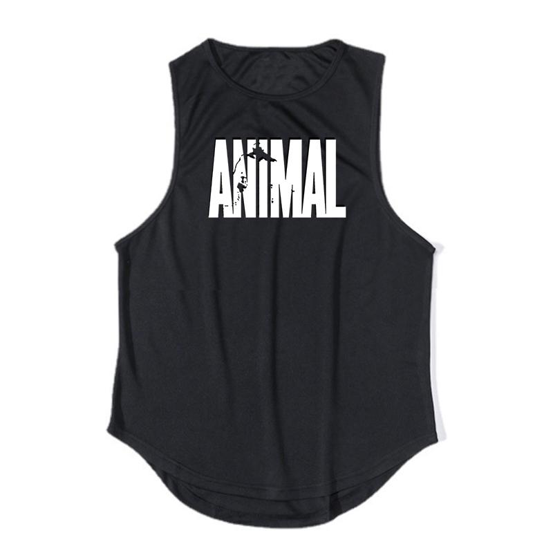 

Muscleguys Running Vests Mens Summer Gym Animal Tank Tops Fitness Clothing Quick-drying Loose Bodybuilding Basketball Sleeveless Shirts M чёрный